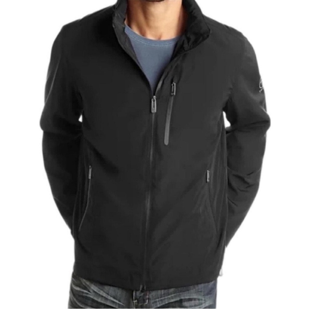 TECH by TUMI Men's Black Jacket SOFT SHELL fleece interior Sz Large